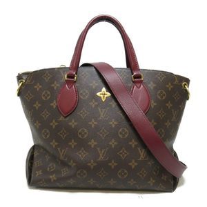 Flower Zipped Tote PM  PVC Coated Canvas Monogram Brown